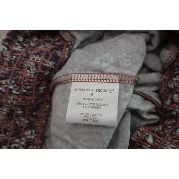 Threads 4 Thought TWA1750 Women's Sz M Pink/White Floral Print Gwyneth Shorts - Picture 9 of 9